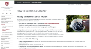 WSU Extension - How to Become a Gleaner